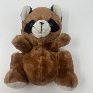 Russ Rufus Raccoon Hand Puppet Pot Belly Plush 10" Vintage 1970